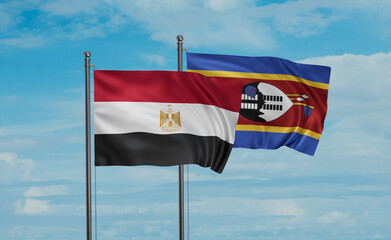 Eswatini and Egypt flag