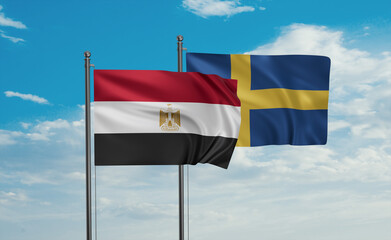 Sweden and Egypt flag