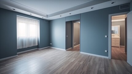 empty room. Bedroom. casual house, generative AI
