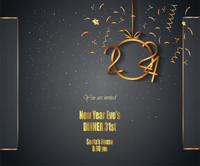 2024 happy new year background banner for your seasonal invitations festive posters.