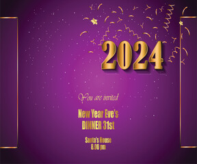 2024 happy new year background banner for your seasonal invitations festive posters.