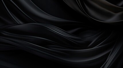 Fototapeta premium black satin background - generative ai