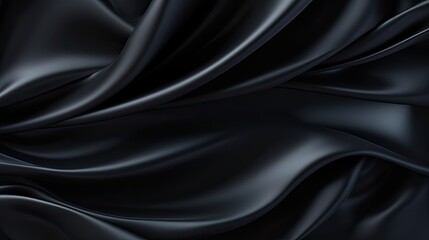 Obraz premium black satin background - generative ai