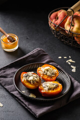 grilled peaches with yogurt and honey