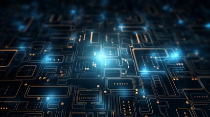 Abstract Artificial intelligence. Technology web background. Virtual concept