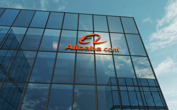 Alibaba Group Holding Limited headquarters glass building concept