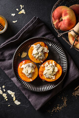 grilled peaches with yogurt and honey