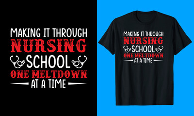 Fototapeta premium Best Nurse t shirt design