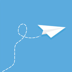 paper airplane. Travel concept. Transportation icon set. Message icon. eps 10 vector