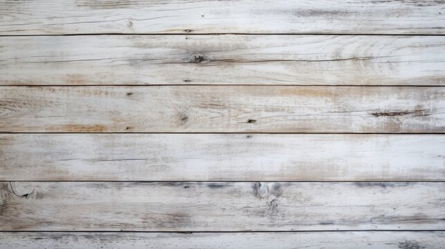 White wood plank texture background. Vintage wooden board wall weathered peeling table decoration.