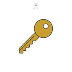 Key icon symbol vector illustration isolated on white background