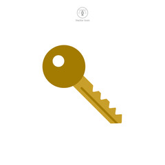 Key icon symbol vector illustration isolated on white background