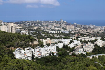 Fototapeta na wymiar Haifa Israel 30.12. 2022. Haifa is a port city on the Mediterranean coast in northern Israel.