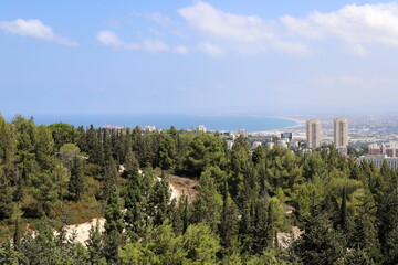 Fototapeta na wymiar Haifa Israel 30.12. 2022. Haifa is a port city on the Mediterranean coast in northern Israel.