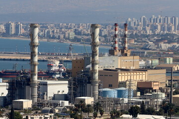 Haifa Israel 30.12. 2022. Haifa is a port city on the Mediterranean coast in northern Israel.