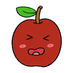 red apple cartoon illustration