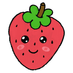 illustration of a strawberry with a slice
