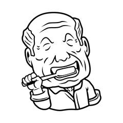 illustration of people daily activities brushing their teeth vector image