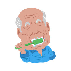illustration of people daily activities brushing their teeth vector image