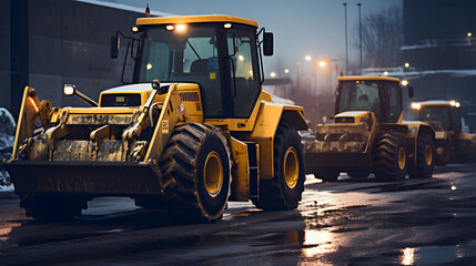 Obraz premium Construction heavy equipment for construction 