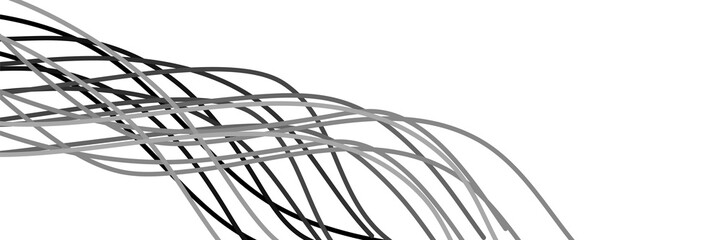 Abstract line art wavy flowing isolated on white background vector illustration good for wallpaper, backdrop, banner, and design template