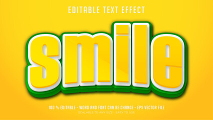 smile editable text effect
