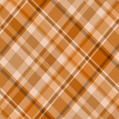 Seamless pattern in light brown colors for plaid, fabric, textile, clothes, tablecloth and other things. Vector image.