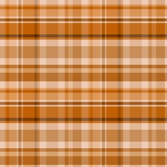 Seamless pattern in brown and beige colors for plaid, fabric, textile, clothes, tablecloth and other things. Vector image.