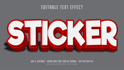 sticker editable text effect