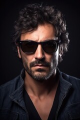 Obraz premium closeup portrait of a handsome man with dark glasses on