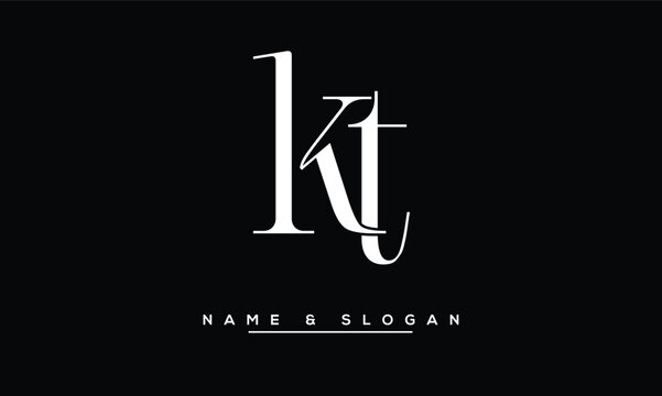 KT,  TK,  K,  T  Abstract  Letters  Logo  Monogram