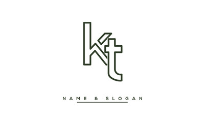 KT,  TK,  K,  T  Abstract  Letters  Logo  Monogram