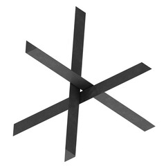 3D rendering illustration of a Czech hedgehog anti-tank obstacle © Francesco Milanese