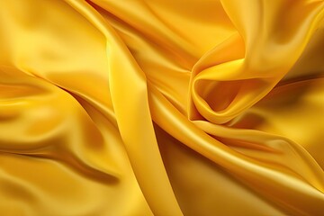 Obraz premium yellow silk fabric - generative ai
