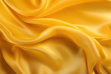 Fototapeta premium yellow silk fabric - generative ai