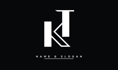 KT,  TK,  K,  T  Abstract  Letters  Logo  Monogram