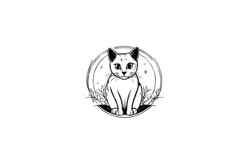 cute and adorable cat logo