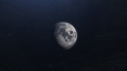 Obraz na płótnie Canvas Earth's Moon Beautiful Space Scene