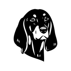 Austrian Black and Tan Hound austrian brandlbracke vector