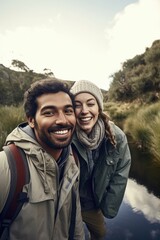 shot of a happy young couple enjoying an outdoor adventure together