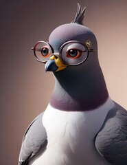 Chic Wings - The Intellectual Style of Pigeon Elegance, Embodying Your Brand's Essence