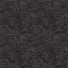 Seamless pattern of curved lines - 644125194