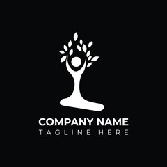 Association company logo vector, Family tree logo vector icon illustration design.