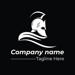 Logo for company, Spartan Helmet silhouette, Warrior symbol, Spartan logo, Spartan helmet Company logo.