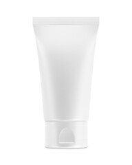 a white cosmetic tube mockup isolated on a white background