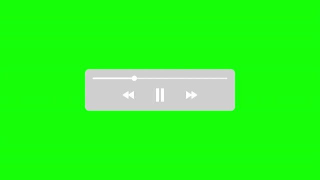 動画や音楽プレーヤーの再生バーのアニメーション（クロマキー背景）