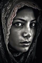 portrait of a beautiful veiled muslim woman all copyright goes to alvin bruzzi