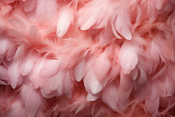 Close up of pink feathers