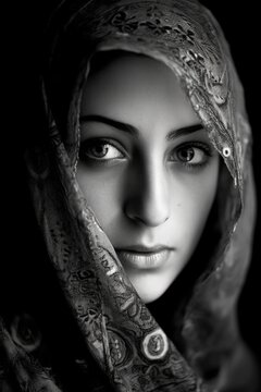 portrait of a beautiful veiled muslim woman all copyright goes to alvin bruzzi