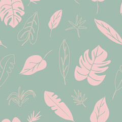 seamless tropical plant pattern for textile, fabric